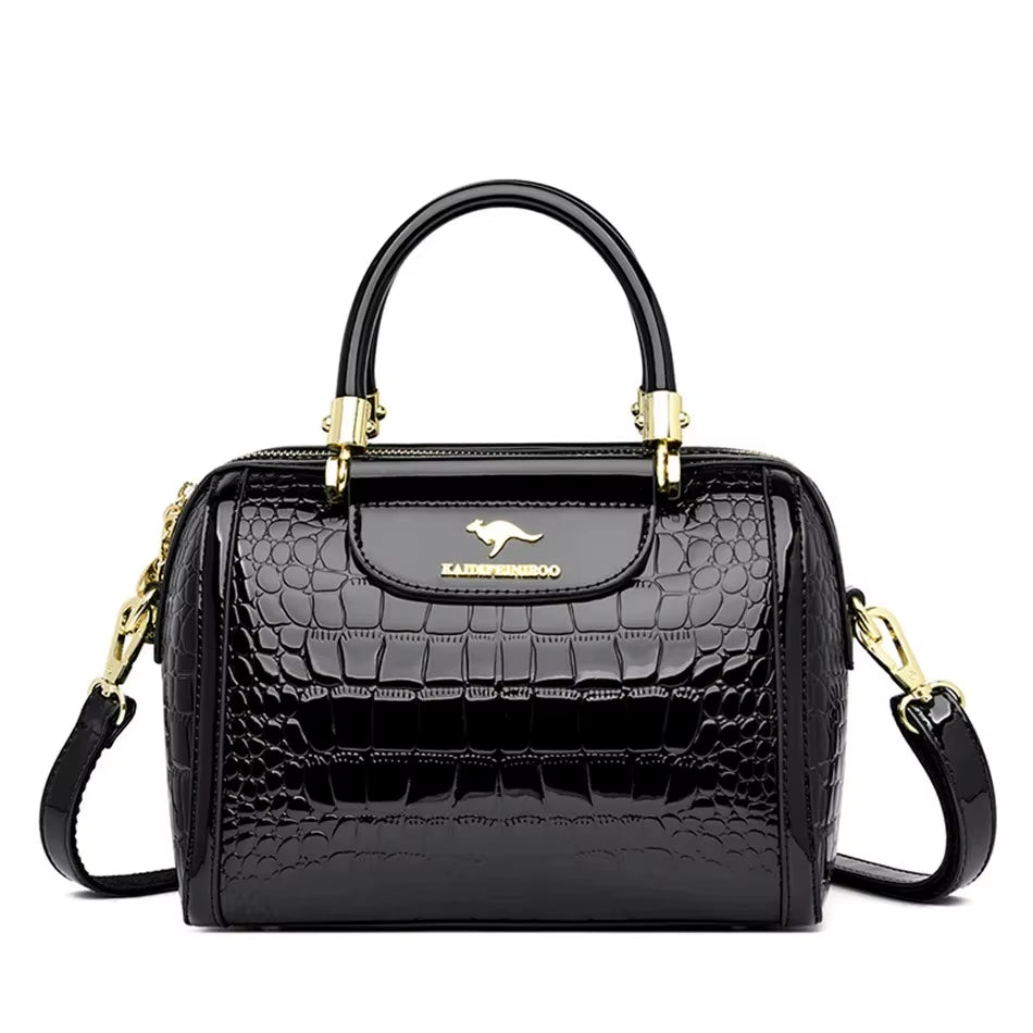 Soft Leather Luxury Handbags Women Bags Designer 3 Layers Shoulder Crossbody 