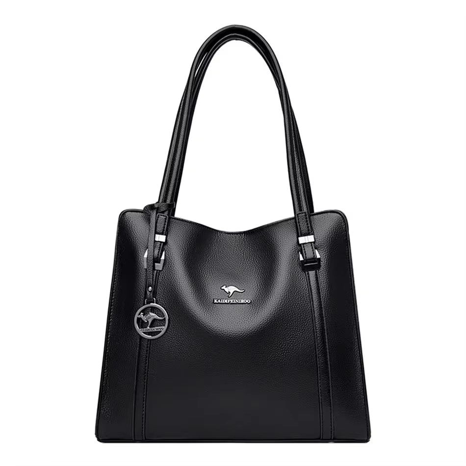 Soft Leather Luxury Handbags Women Bags Designer 3 Layers Shoulder Crossbody 