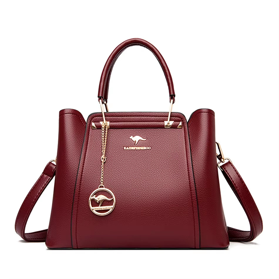 Soft Leather Luxury Handbags Women Bags Designer 3 Layers Shoulder Crossbody 