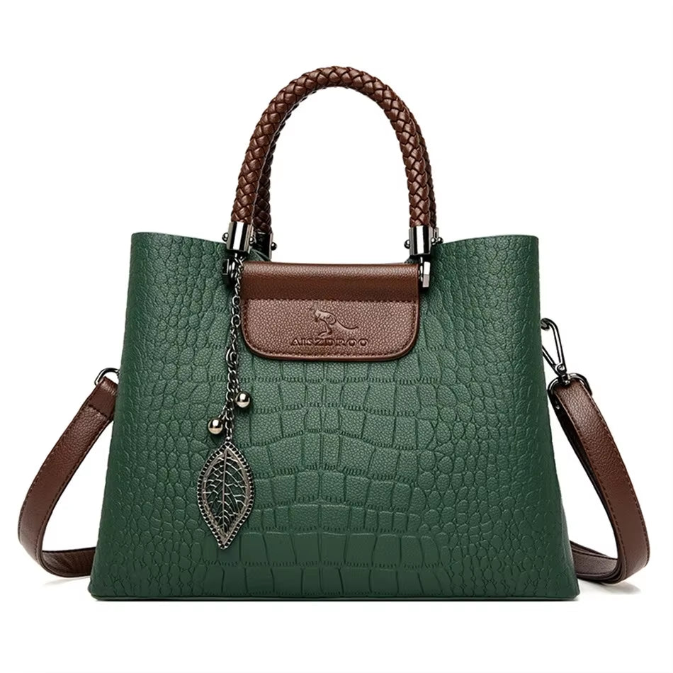 Soft Leather Luxury Handbags Women Bags Designer 3 Layers Shoulder Crossbody 