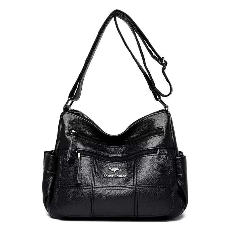 Soft Leather Luxury Handbags Women Bags Designer 3 Layers Shoulder Crossbody 