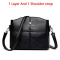 Soft Leather Luxury Handbags Women Bags Designer 3 Layers Shoulder Crossbody 